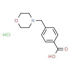 ChemSpider 2D Image | 4-(morpholinomethyl)benzoic acid hydrochloride | C12H16ClNO3