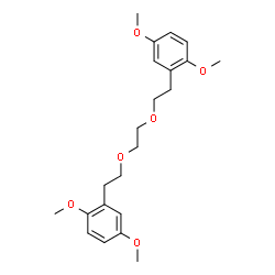 ChemSpider 2D Image | 1,1'-[1,2-Ethanediylbis(oxy-2,1-ethanediyl)]bis(2,5-dimethoxybenzene) | C22H30O6