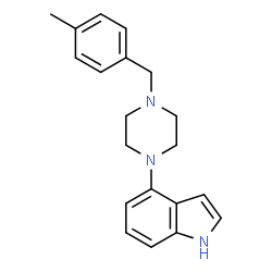 ChemSpider 2D Image | 4-[4-(4-methylbenzyl)piperazino]-1H-indole | C20H23N3