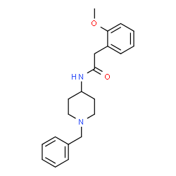 ChemSpider 2D Image | N1-(1-benzyl-4-piperidyl)-2-(2-methoxyphenyl)acetamide | C21H26N2O2