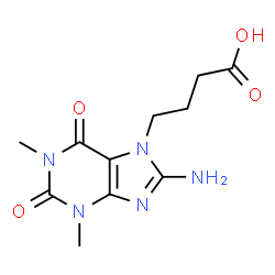 ChemSpider 2D Image | 8-aminotheophylline-7-butyric acid | C11H15N5O4