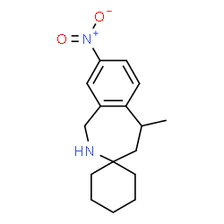 ChemSpider 2D Image | 5-Methyl-8-nitro-1,2,4,5-tetrahydrospiro[2-benzazepine-3,1'-cyclohexane] | C16H22N2O2