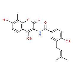 ChemSpider 2D Image | Novobiocic acid | C22H21NO6