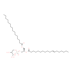 ChemSpider 2D Image | (19R,25S)-22,25,26-Trihydroxy-22-oxido-16-oxo-17,21,23-trioxa-22lambda~5~-phosphahexacosan-19-yl (11E)-11-octadecenoate | C40H77O10P
