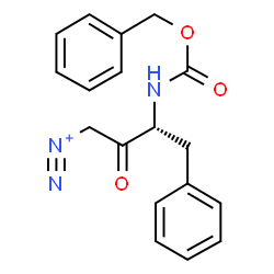 ChemSpider 2D Image | (3R)-3-{[(BENZYLOXY)CARBONYL]AMINO}-2-OXO-4-PHENYLBUTANE-1-DIAZONIUM | C18H18N3O3