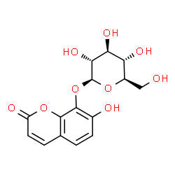 ChemSpider 2D Image | 7-Hydroxy-2-oxo-2H-chromen-8-yl beta-D-glucopyranoside | C15H16O9