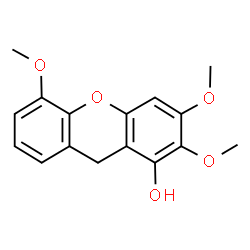 ChemSpider 2D Image | 2,3,5-Trimethoxy-9H-xanthen-1-ol | C16H16O5
