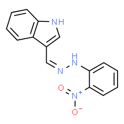 ChemSpider 2D Image | 3-{(Z)-[(2-Nitrophenyl)hydrazono]methyl}-1H-indole | C15H12N4O2