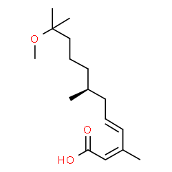 ChemSpider 2D Image | (2Z,4E,7S)-11-Methoxy-3,7,11-trimethyl-2,4-dodecadienoic acid | C16H28O3