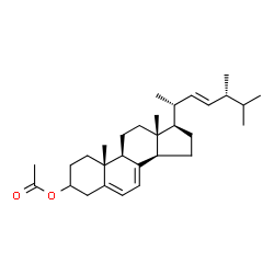 ChemSpider 2D Image | (22E)-Ergosta-5,7,22-trien-3-yl acetate | C30H46O2