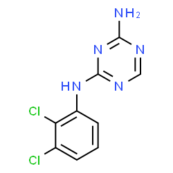 ChemSpider 2D Image | N-(2,3-Dichlorophenyl)-1,3,5-triazine-2,4-diamine | C9H7Cl2N5