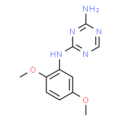 ChemSpider 2D Image | N-(2,5-Dimethoxyphenyl)-1,3,5-triazine-2,4-diamine | C11H13N5O2