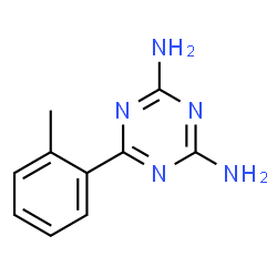 ChemSpider 2D Image | 6-(2-Methylphenyl)-1,3,5-triazine-2,4-diamine | C10H11N5