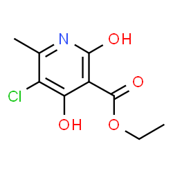 ChemSpider 2D Image | Ethyl 5-chloro-2,4-dihydroxy-6-methylnicotinate | C9H10ClNO4