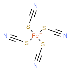 ChemSpider 2D Image | Tetrakis(thiocyanato-kappaS)ferrate(1-) | C4FeN4S4