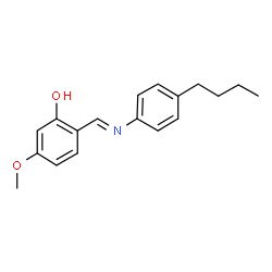 ChemSpider 2D Image | 2-[[(4-Butylphenyl)imino]methyl]-5-methoxyphenol | C18H21NO2