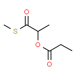 ChemSpider 2D Image | METHYLTHIO 2-(PROPIONYLOXY) PROPIONATE | C7H12O3S