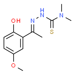 ChemSpider 2D Image | 1-(2-Hydroxy-5-methoxyphenyl)ethanone N,N-dimethylthiosemicarbazone | C12H17N3O2S