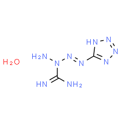ChemSpider 2D Image | 3-Tetrazene-2-carboximidamide, 4-(1H-tetrazol-5-yl)-, monohydrate | C2H8N10O