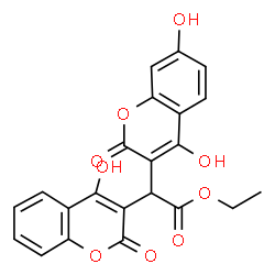 ChemSpider 2D Image | 7-HYDROXY-ETHYL-BISCOUMACETATE | C22H16O9