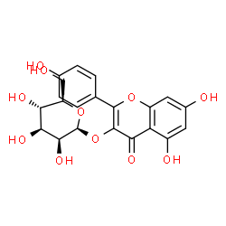 ChemSpider 2D Image | 5,7-Dihydroxy-2-(4-hydroxyphenyl)-4-oxo-4H-chromen-3-yl beta-D-mannopyranoside | C21H20O11