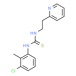 ChemSpider 2D Image | 1-(3-Chloro-2-methylphenyl)-3-[2-(2-pyridinyl)ethyl]thiourea | C15H16ClN3S