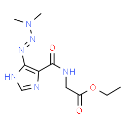 ChemSpider 2D Image | Ethyl (((5-(3,3-dimethyl-1-triazenyl)-1H-imidazol-4-yl)carbonyl)amino)acetate | C10H16N6O3