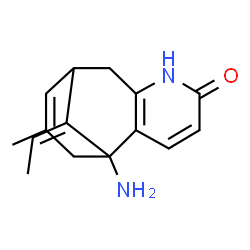 ChemSpider 2D Image | (11Z)-5-amino-11-ethylidene-7-methyl-5,6,9,10-tetrahydro-5,9-methanocycloocta[b]pyridin-2-ol | C15H18N2O