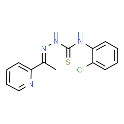 ChemSpider 2D Image | (2E)-N-(2-Chlorophenyl)-2-[1-(2-pyridinyl)ethylidene]hydrazinecarbothioamide | C14H13ClN4S