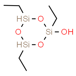 ChemSpider 2D Image | 2,4,6-Triethyl-1,3,5,2,4,6-trioxatrisilinan-2-ol | C6H18O4Si3