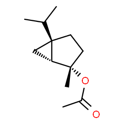 ChemSpider 2D Image | (1R,2S,5S)-5-Isopropyl-2-methylbicyclo[3.1.0]hex-2-yl acetate | C12H20O2