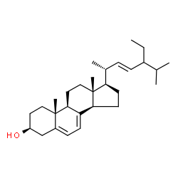 ChemSpider 2D Image | 24-Ethylcholesta-5,7,22-trien-3-.beta.-ol | C29H46O