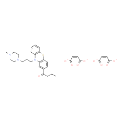 ChemSpider 2D Image | 1-(10-(3-(4-Methyl-1-piperazinyl)propyl)phenothiazin-2-yl)-1-butanone maleate (1:2) | C32H35N3O9S