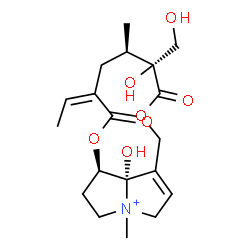 ChemSpider 2D Image | 8,12,18-Trihydroxy-4-methyl-11,16-dioxosenecionanium | C19H28NO7