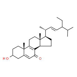 ChemSpider 2D Image | (22E,24xi)-3-Hydroxystigmasta-5,8,22-trien-7-one | C29H44O2