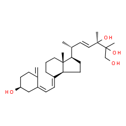 ChemSpider 2D Image | (3S,5Z,7E,22E)-9,10-Secoergosta-5,7,10,22-tetraene-3,24,25,26-tetrol | C28H44O4