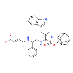 ChemSpider 2D Image | (2E)-4-{[2-({N-[(Adamantan-2-yloxy)carbonyl]-alpha-methyltryptophyl}amino)-1-phenylethyl]amino}-4-oxo-2-butenoic acid | C35H40N4O6