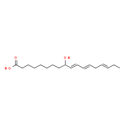 ChemSpider 2D Image | (10E,12E,15E)-9-Hydroxy-10,12,15-octadecatrienoic acid | C18H30O3