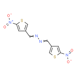 ChemSpider 2D Image | Bis[(5-nitro-3-thienyl)methylene]hydrazine | C10H6N4O4S2