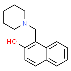ChemSpider 2D Image | 2-Naphthol, 1-piperidino-methyl- | C16H19NO