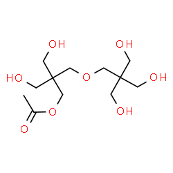 ChemSpider 2D Image | 3-Hydroxy-2-{[3-hydroxy-2,2-bis(hydroxymethyl)propoxy]methyl}-2-(hydroxymethyl)propyl acetate | C12H24O8