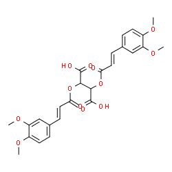 ChemSpider 2D Image | 2,3-Bis{[(2E)-3-(3,4-dimethoxyphenyl)-2-propenoyl]oxy}succinic acid | C26H26O12