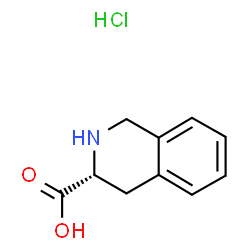 ChemSpider 2D Image | (R)-1,2,3,4-Tetrahydroisoquinoline-3-carboxylic acid hydrochloride | C10H12ClNO2