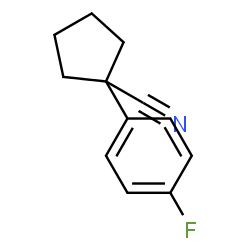 ChemSpider 2D Image | 1-(4-Fluorophenyl)cyclopentanecarbonitrile | C12H12FN