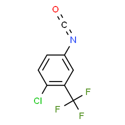 ChemSpider 2D Image | 4-Chloro-3-(trifluoromethyl)phenylisocyanate | C8H3ClF3NO