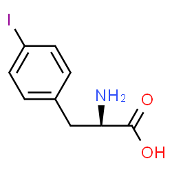 ChemSpider 2D Image | 4-Iodo-D-phenylalanine | C9H10INO2