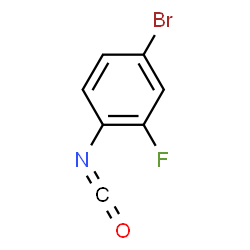 ChemSpider 2D Image | 4-Bromo-2-fluorophenyl isocyanate | C7H3BrFNO