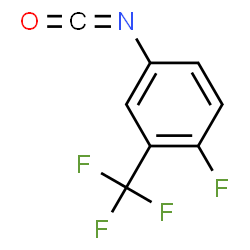 ChemSpider 2D Image | 4-Fluoro-3-(trifluoromethyl)phenyl isocyanate | C8H3F4NO