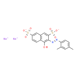 ChemSpider 2D Image | disodium 3-((2,4-dimethylphenyl)azo)-4-hydroxynaphthalene-2,7-disulphonate | C18H14N2Na2O7S2