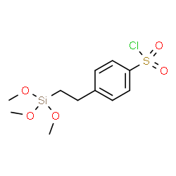 ChemSpider 2D Image | 4-[2-(Trimethoxysilyl)ethyl]benzenesulfonyl chloride | C11H17ClO5SSi